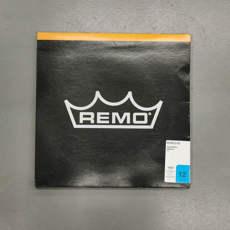 Remo Drum Head PinStripe Ebony - 12'' & 14'', Kit of 2 image 1