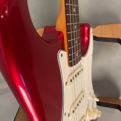 Vintage 1966 Fender Strat – Rare Candy Apple Red – All Original, Excellent+ image 10
