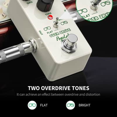 POGOLAB Overdrive Pedal Overdrive Guitar Pedal with Two Effects Bright and Flat True Bypass DC 9V Mini Pedal for Electric Guitar image 7
