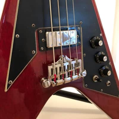 Greco FVB 1978 Burgundy Flying V Bass image 5