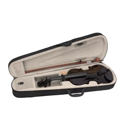 4/4 Full Size Black Acoustic Violin Set – Intermediate Basswood Violin with Case, Bow & Rosin – Sleek Design for Adult & Teen Learners image 5
