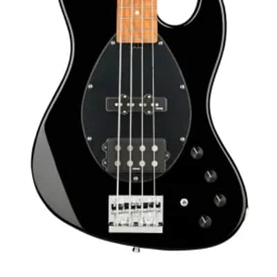 Sadowsky MetroExpress 21-Fret Vintage M/J Bass, Roasted Maple Fingerboard, 4-String - Solid Black High Polish image 2