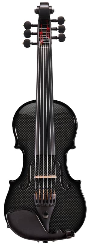 Glasser Carbon Composite Acoustic Electric 6-String Violin (4/4 Size) 2020s AE Black image 1