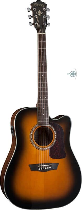 Washburn Heritage 10 Series HD10SCETB- Dreadnought Cutaway Acoustic, Sitka Spruce Top, Rosewood Back image 1