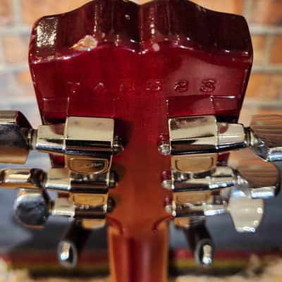 USA Hamer 1997 Studio Archtop Maple Flame Carved Top Cherry Sunburst And Hamer Hard Case image 5