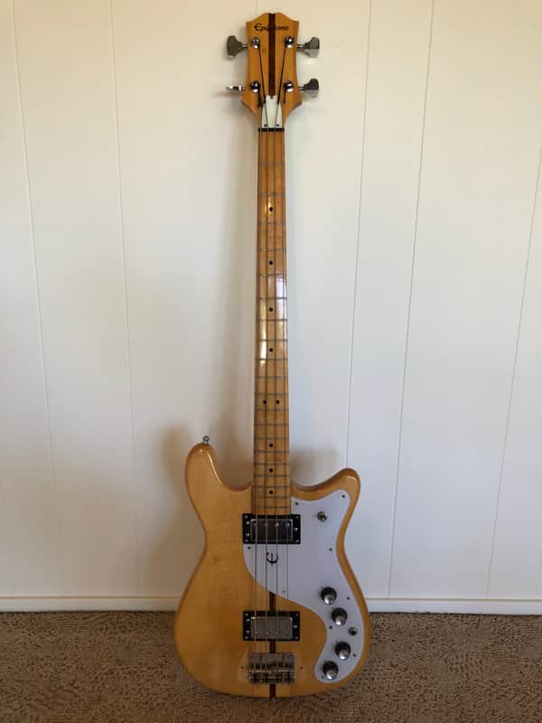 1970 Epiphone ET-288N Neck-thru MIJ Bass with Hardshell Case EXC+ Condition image 1