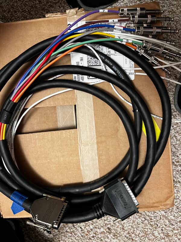 Pro Co and HOSA DB 25 to Trs cables - DB 25 copper cables image 1