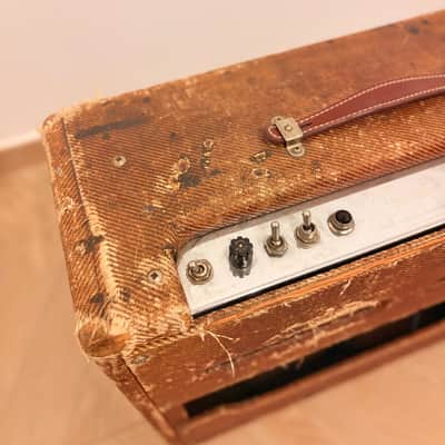 Immagine 1955 Fender Pro Amp 5E5 Narrow Panel Tweed Early 3 Control 5E3 Deluxe Style Jensen P15N - 8