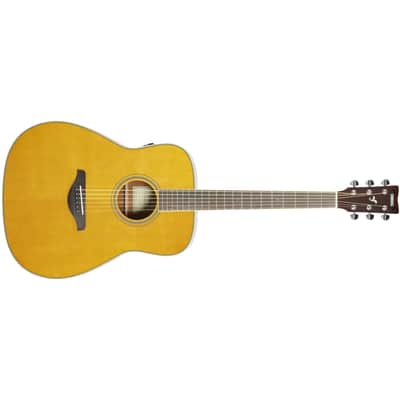 Yamaha FG-TA TransAcoustic Dreadnought Acoustic-Electric Guitar w/ Chorus and Reverb - Vintage Tint image 3