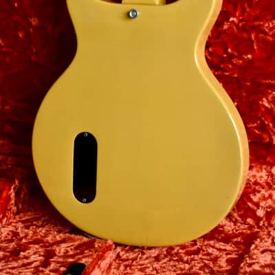 80’s Burny Japan Rock ’n Roll Version RTV-55 Les Paul Junior Double Cut in TV Yellow RARE Fernandes MIJ Japanese Vintage Lawsuit Fujigen JR DC Gibson image 12