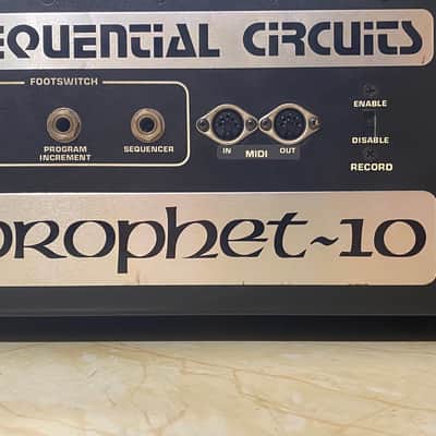 SERVICED & RESTORED Dual Manual PROPHET 10 Rev3 w/ORIGINAL OWNERS MANUAL, MIDI, Foot switch pedals, Road case, & Specs sheet - Sequential Circuits SCI image 6