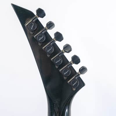 1991 MIJ Jackson Soloist Standard Dark Green Metallic w/ HSS Pickups, Mother of Pearl Sharkfins, Floyd Rose Tremolo image 14
