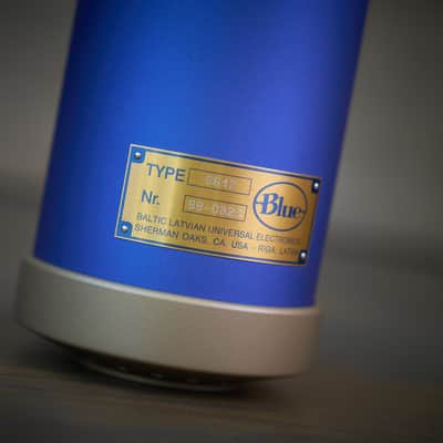 Rare Vintage Early Blue Bottle Tube Condenser Microphone Set image 8