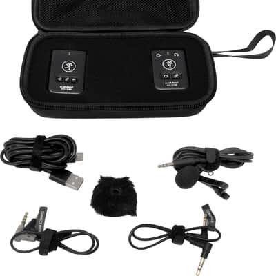 Mackie EleMent Wave LAV Wireless Microphone System | Transmitter & Receiver | Built-in Electret Microphone | Lavalier Microphone | Case & Accessories image 1