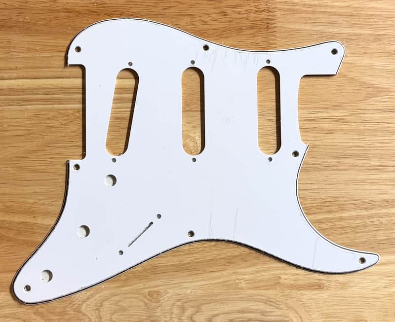 Stratocaster Pickguard, 8-Hole, 3-Ply White image 1