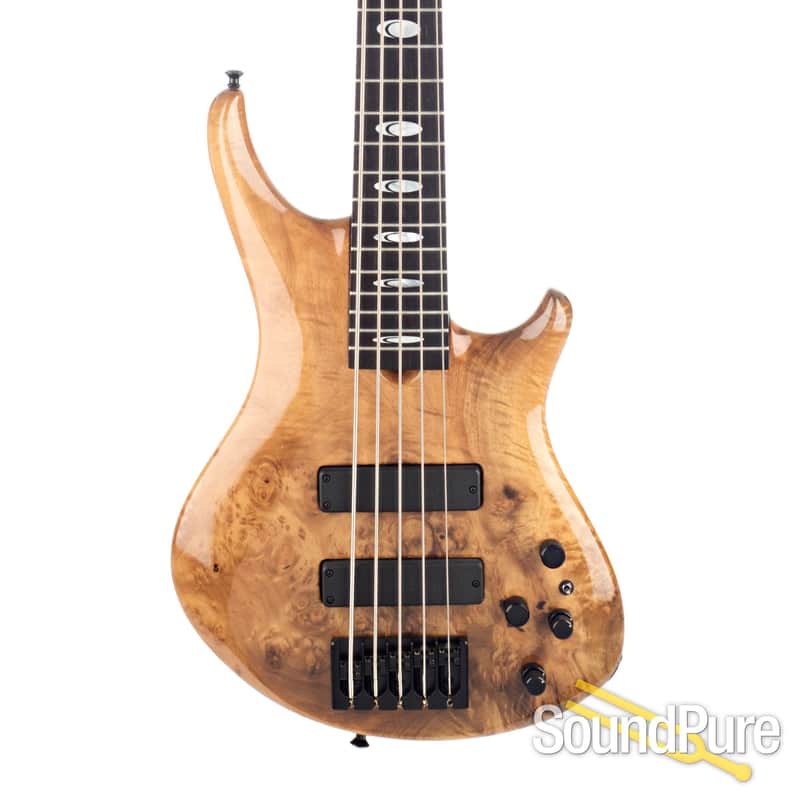 Roscoe SKB Burl Myrtle 5-String Bass #5600 - Used image 1
