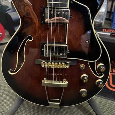 Ibanez Artcore Expressionist AG95QA Hollowbody Electric Guitar - Dark Brown Sunburst image 7