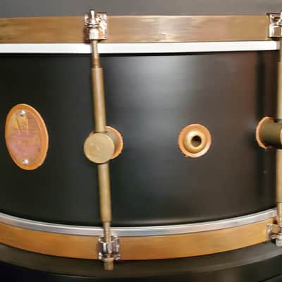 A&F Drum Co. Club Maple 6.5"x14" Snare Drum - Steam Bent Single Ply Maple Matte Black VIDEO !!! image 2