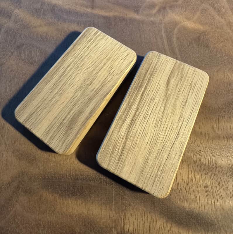 Guilford Black Limba Humbucker Pickup Cover Set image 1
