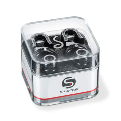 Schaller S-Locks Strap Locking System (Pair) Black Chrome 14010401 image 1