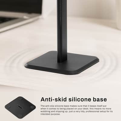 Turnstile Audio Desktop Headphone Stand with Anti-Skid Silicone Base, Black image 5