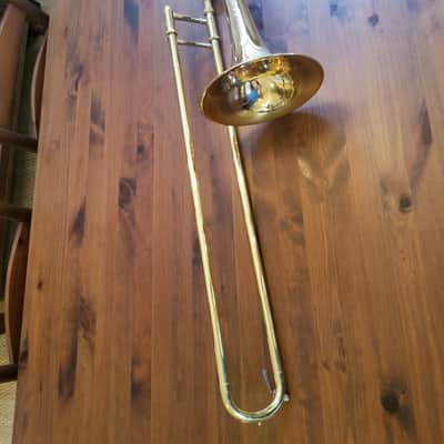 Yamaha YSL-448G Intermediate Bb/F Trombone 2010s - Lacquered Brass image 2
