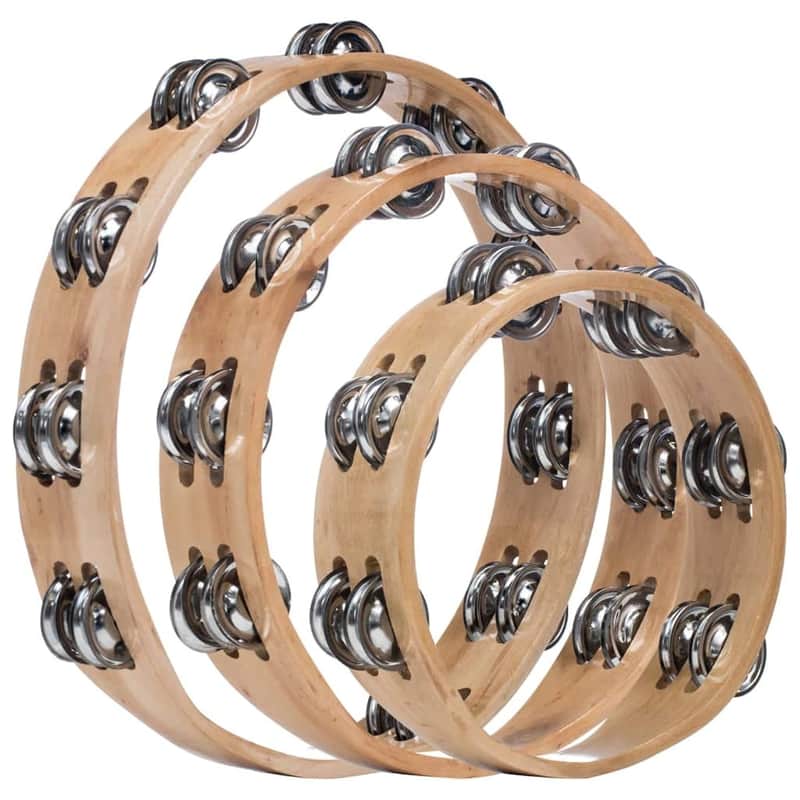 2025 Unbranded Tambourine 3 Pcs Handmade Wood Headless Tambour...