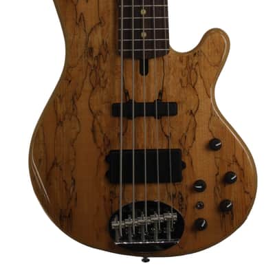 LAKLAND Skyline 55-02 Deluxe Bass, 5-String - Spalted Maple Top, Natural Gloss image 4