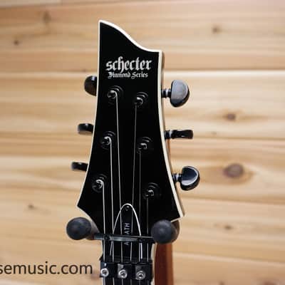 Schecter RavenDark V FR Abbath Signature - Black with Silver Pinstripes image 12