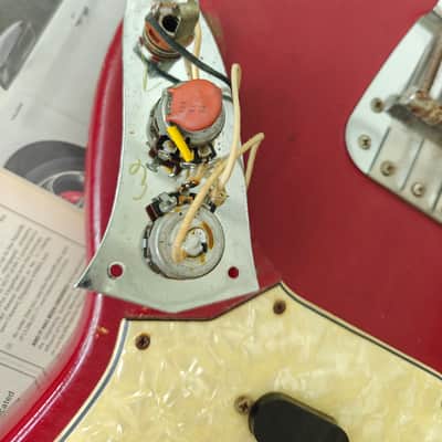 Vintage ALL ORIGINAL Fender Mustang Bass 1967 - Nitro Finish - Dakota Red image 13