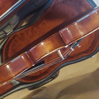 Josef Lorenz Luby Schonbach size 4/4 violin, Czech, Glasser Bow image 7