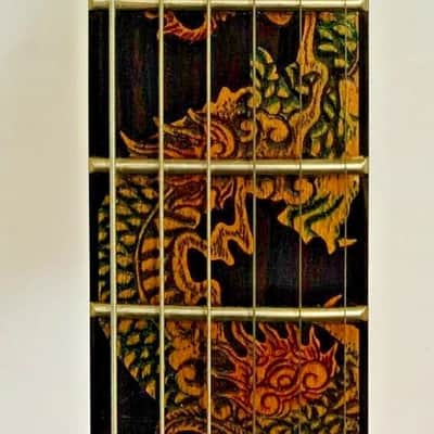 Electric Guitar Handmade by Blueberry Garuda Vishnu Balinese Motif with Seymour Duncan Pickups image 2