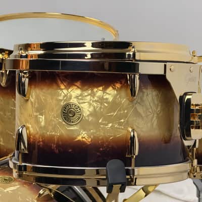 Gretsch 18/12/14/5.5x14" Gold Hdw. USA Custom Drum Set - Exclusive Espresso Burst image 5