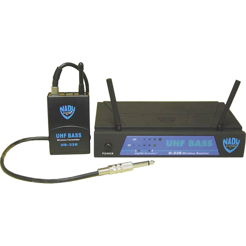 Nady U-33B, new in Box, UHF Wireless Bass Guitar Instrument System with True Diversity - MU3 - 484.55MHz image 1
