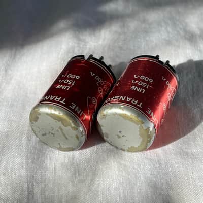 Pair of Vintage Peerless 15095 Line Transformers (600Ω:150Ω) – Red Can image 4