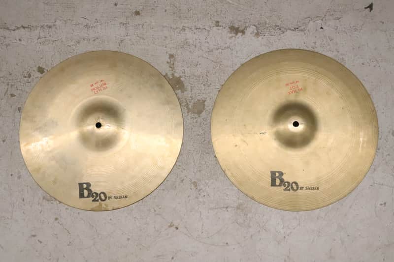 Sabian 14" B20 Hi Hat Cymbals Made in Italy image 1