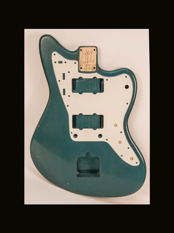 Guitar Mill Jazz-Style Body / Swamp Ash / 3 lbs. 11 oz. / Nitrocellulose 'Sherwood Green'/ Light Relic (#GIN-4137) image 1