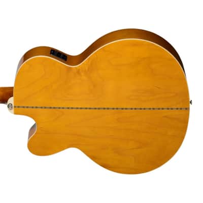 Epiphone J-200 Studio EC Acoustic-Electric Guitar w/ Gig Bag - Antique Natural image 8