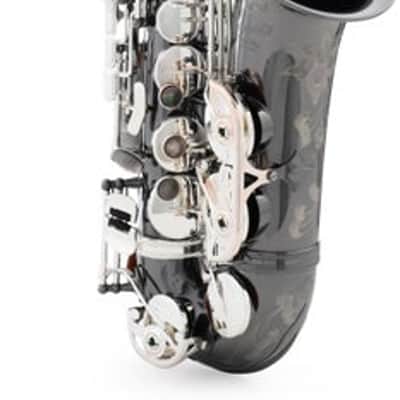 P. Mauriat PMSA-500BX "Black Pearl" Alto Saxophone - Black Nickel Plated with Silver Plated Keys image 2