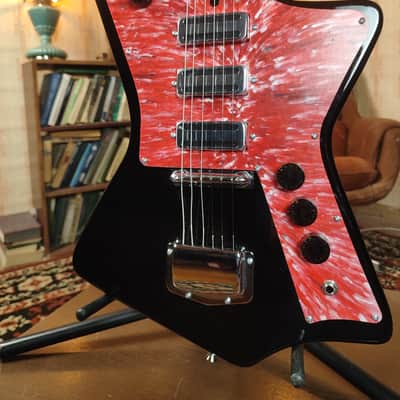 Krunk Ani Style Black Custom Guitar Soviet Era Reissue Rare USSR Retro image 3