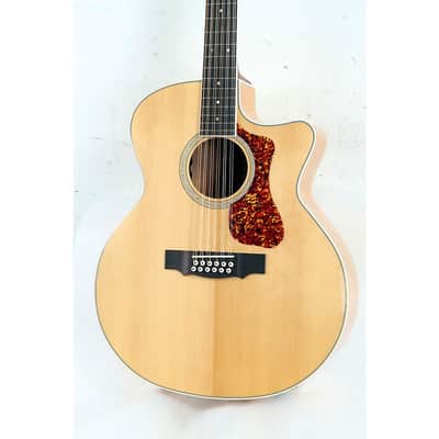 Guild F-2512CE Deluxe 12-String Cutaway Jumbo Acoustic-Electric Guitar Regular Blonde image 3
