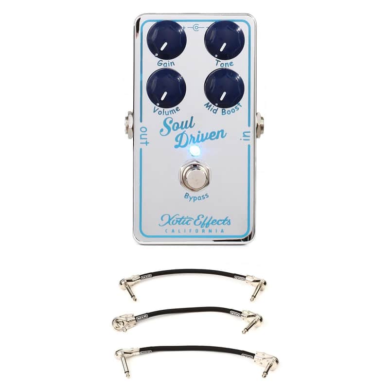 Xotic Soul Driven Overdrive Pedal with 3 Patch Cables image 1