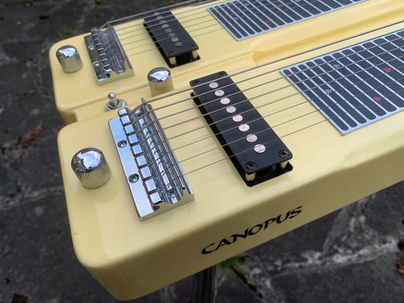Canopus dual 8 double neck Console Lap steel guitar w case Cream white YSD8 image 1