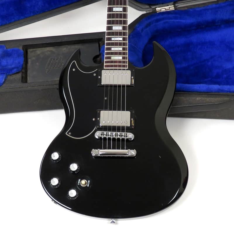 1985 Gibson SG Standard Left Handed - Black Finish - Original Case Lefty SG image 1