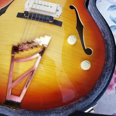 D'Angelico Excel EX-59 17" Hollow Body - Stairstep Tailpiece | Flame Maple Sunburst image 19