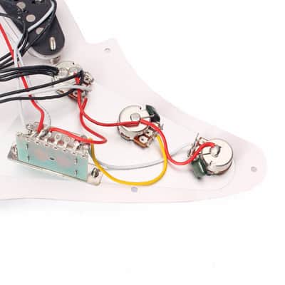 Stratocaster Style Loaded SSS Guitar Pickguard and Pickup, White image 3