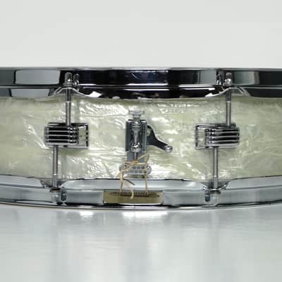 Ludwig 14” x 4” Down Beat Snare Drum in White Marine Pearl 1965 image 2