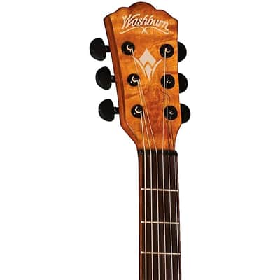 Washburn WCG66SCE Comfort Deluxe Series Solid Cedar Top Spalted 6-String Acoustic-Electric Guitar image 8