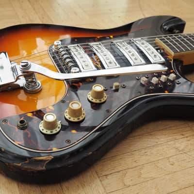 Sakai (~Teisco) EG4-T guitar - made in Japan - "Hertiecaster" - rare vintage image 4