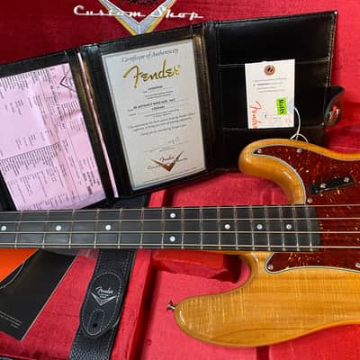 NEW! Fender Artisan Koa Precision Bass NOS - Ebony Fingerboard Natural Koa Finish - Absolutely Beautiful - Flamed Maple Neck - Authorized Dealer - 9.65lbs - G06782 image 16